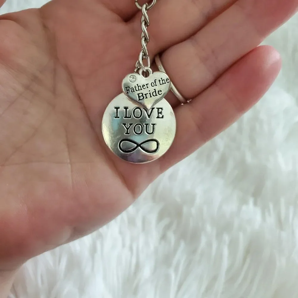 Father of the Bride Keychain, Wedding Keepsake Gift